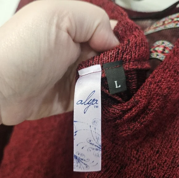 Alya Open Back Maroon Sweater! - Picture 3 of 6